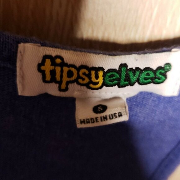 Tipsy Elves Blue Mount Rushmore Tank Top Small - Picture 4 of 5